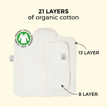 Heart Flamingo - New-Age Cloth Diapers with Soaker and Booster for 3month -2 years